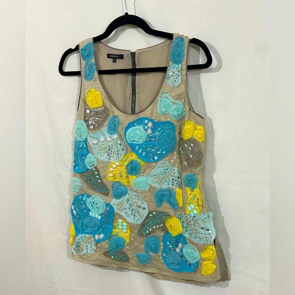 Embroidered Floral Tank Top - Multicolor - Picture 2 of 6